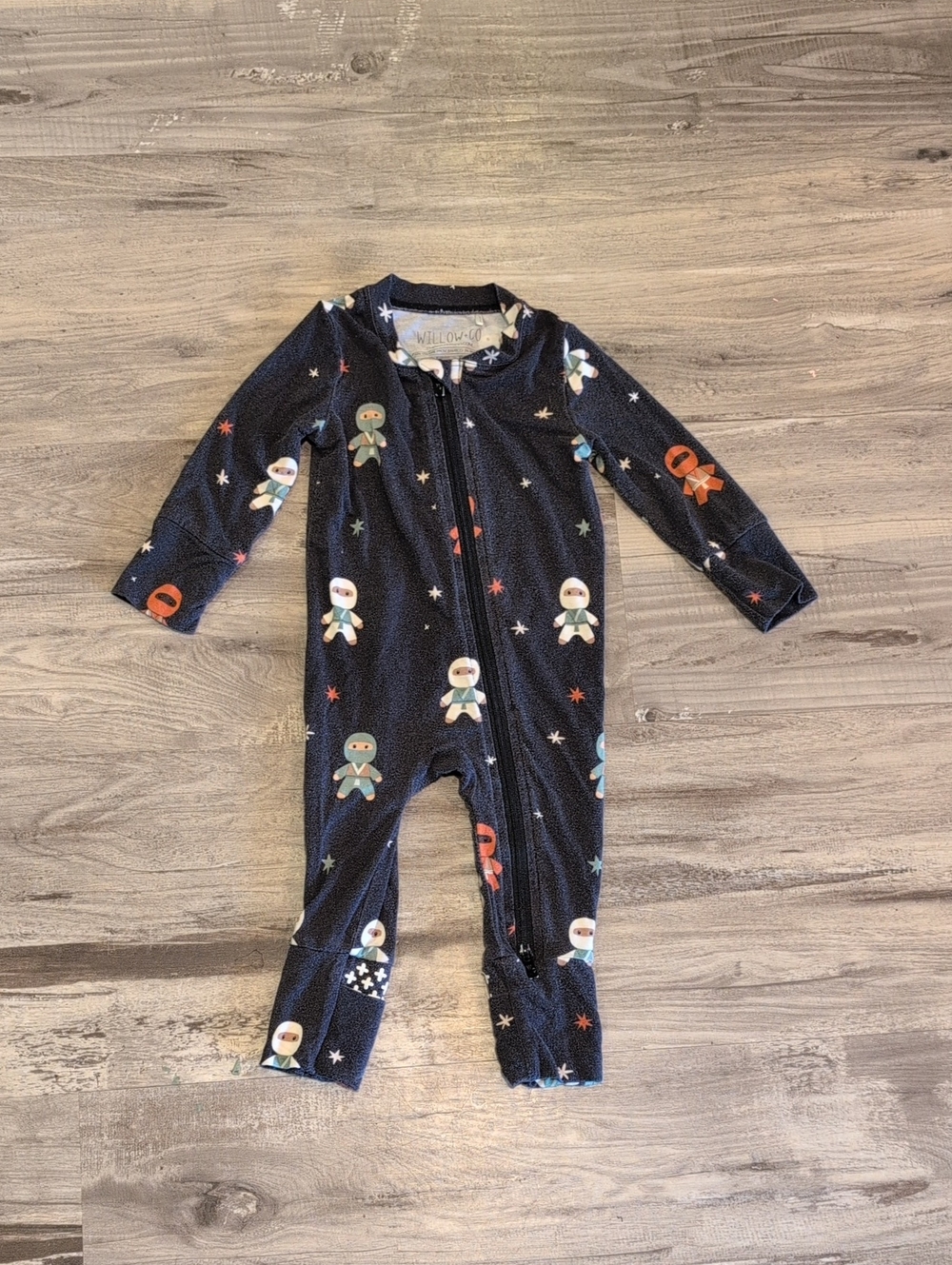 Willow Navy Space Print Footed One-Piece